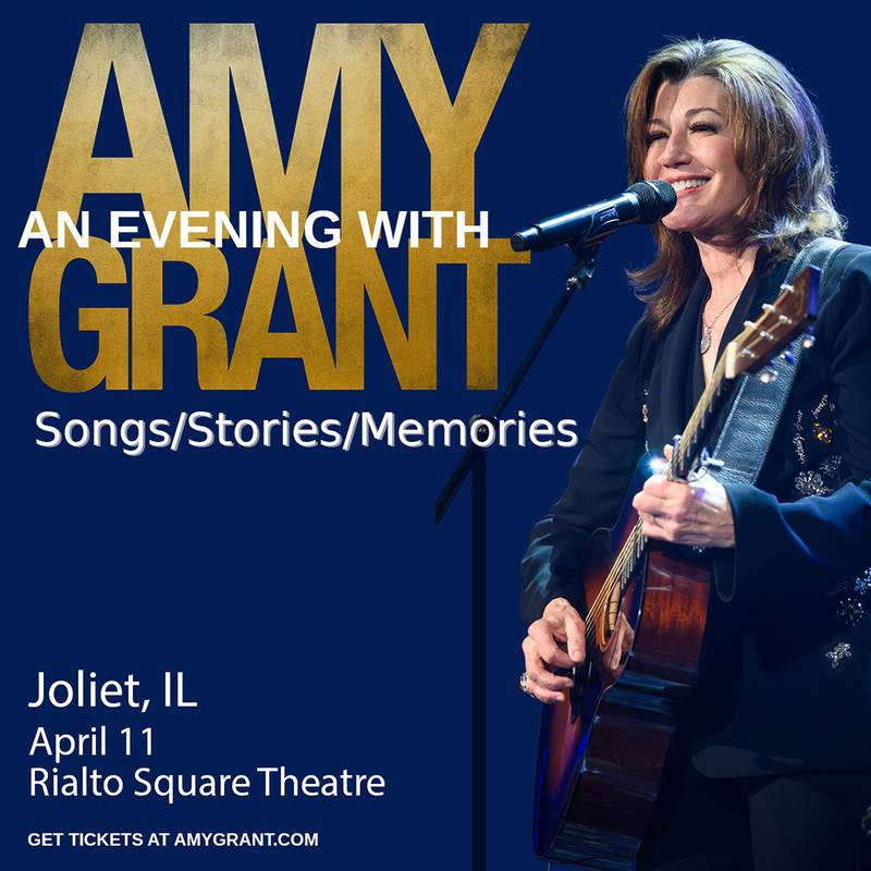 Award-winning singer Amy Grant will perform at the Rialto Square Theatre in downtown Joliet Friday, April 11.