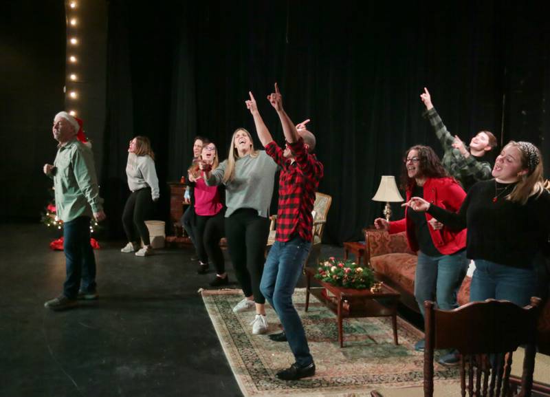 The cast of "Home for the Holidays" perform on Thursday Dec. 2, 2021 at Stage 212 in La Salle.