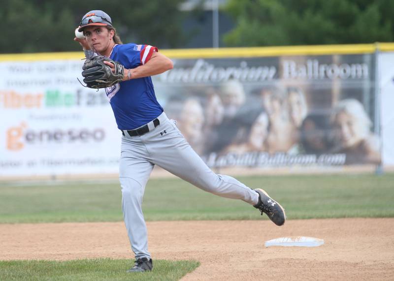 Crystal Lake Central's James Dreher plays during the ICA Senior Baseball All Star Game on Monday, June 30, 2025 at Schweickert Stadium in Peru.