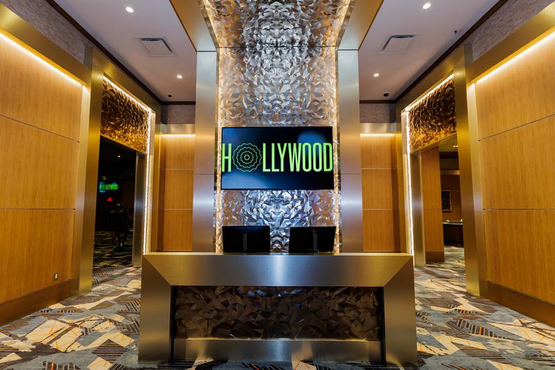 The entrance to a VIP lounge is among the spaces seen during during a “first-look” tour of the new Hollywood Casino Joliet, located at 1401 Gateway Blvd., Joliet, on July 11, 2025.