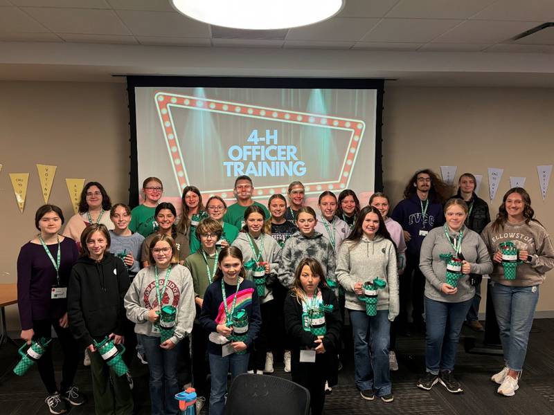 Pictured are the Bureau, La Salle, Marshall-Putnam 4-H attendees at the 4-H Officer Training.