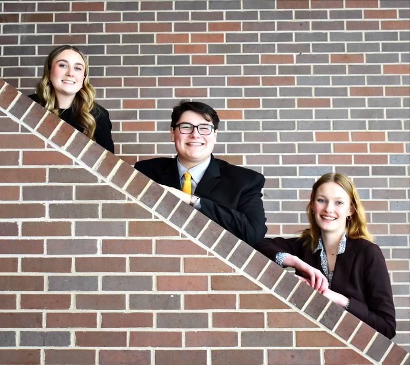 Joliet West students Kara Duensing, Daniel Sanchez, and Bethany Yanchick qualified for the IHSA Speech State tournament in February.