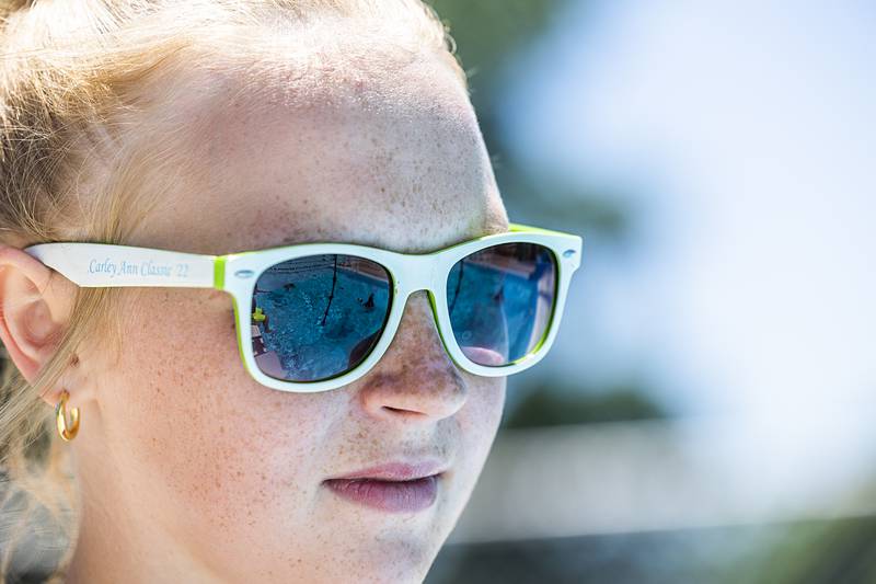 A fun day in the pool is reflected in lifeguard Camrynn Jones’,16, sunglasses Wednesday, June 5, 2024 in Polo.
