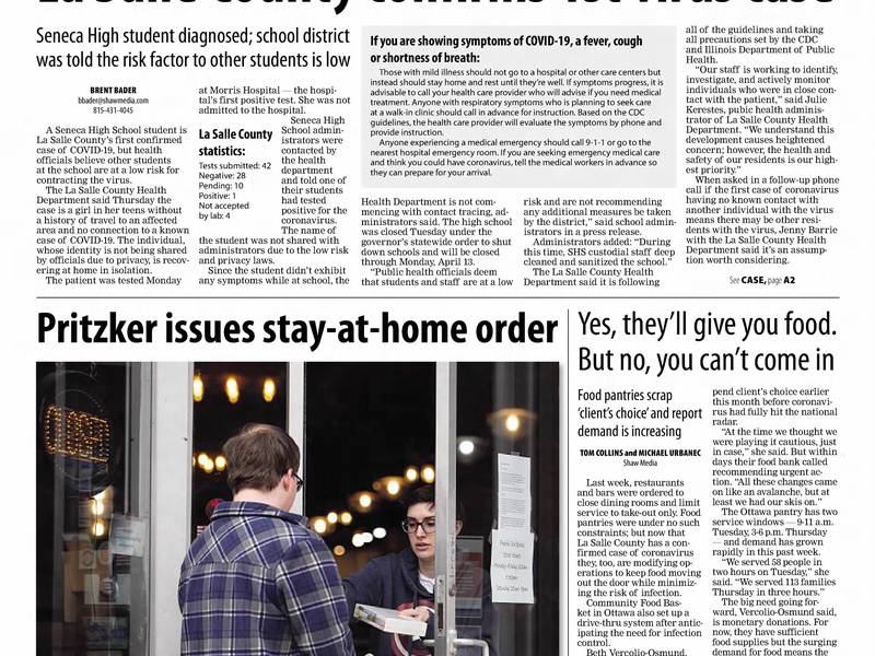 Historical covers for March 21: Pritzker issues stay-at-home order for COVID-19