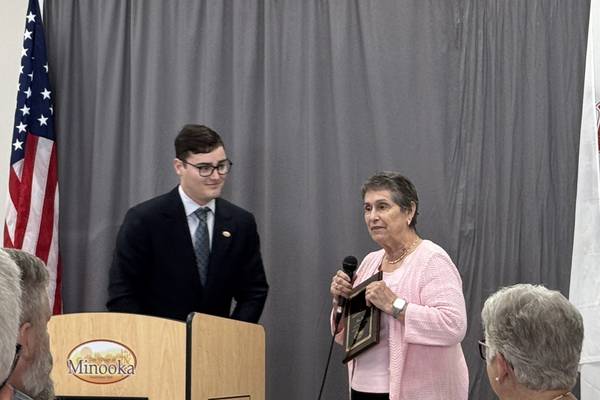 Village of Minooka honors Jean Jun as Citizen of the Year