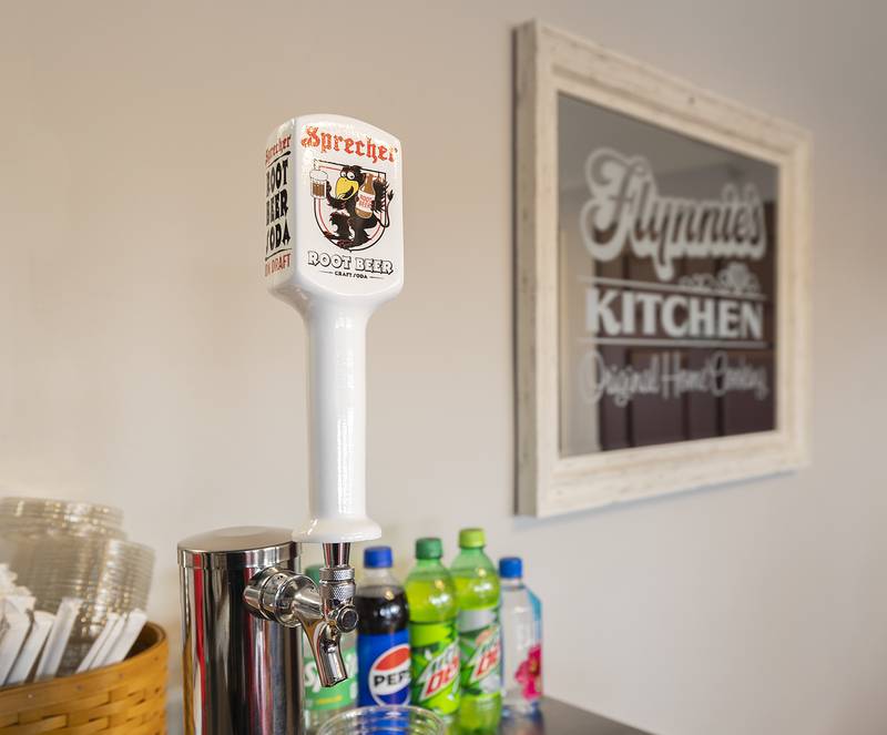 Sprecher root beer is tapped to help wash down your lunch at Flynnie’s Kitchen Monday, Feb. 24, 2025.