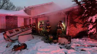 Joliet firefighters put out garage fire