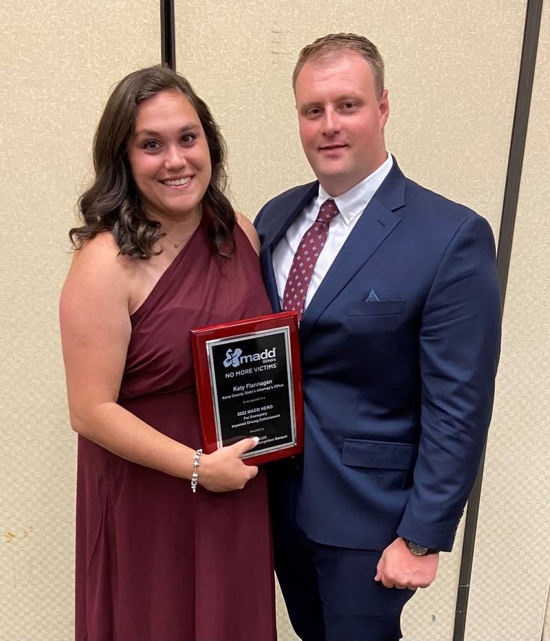 Kane County Assistant State’s Attorney Katy Flannagan has been named a 2022 Mothers Against Drunk Driving Hero for her work keeping the county’s roads safer.