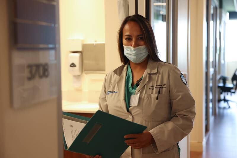 Dr. Chirstina Baurmker poses at the new NICU at Silver Cross Hospital in New Lenox. Tuesday, July 26, 2022 in New Lenox.