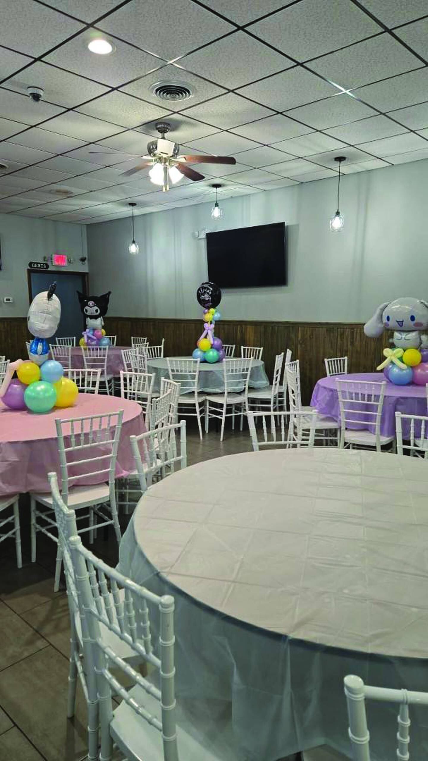 The inside of DeKalb's newest event venue, Cuatro Amigos.