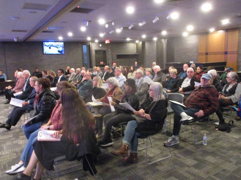 The Joliet Plan Commission meeting on Thursday attracted a full house, many of whom spoke against a proposed 795-acre data center. Nov. 20, 2025