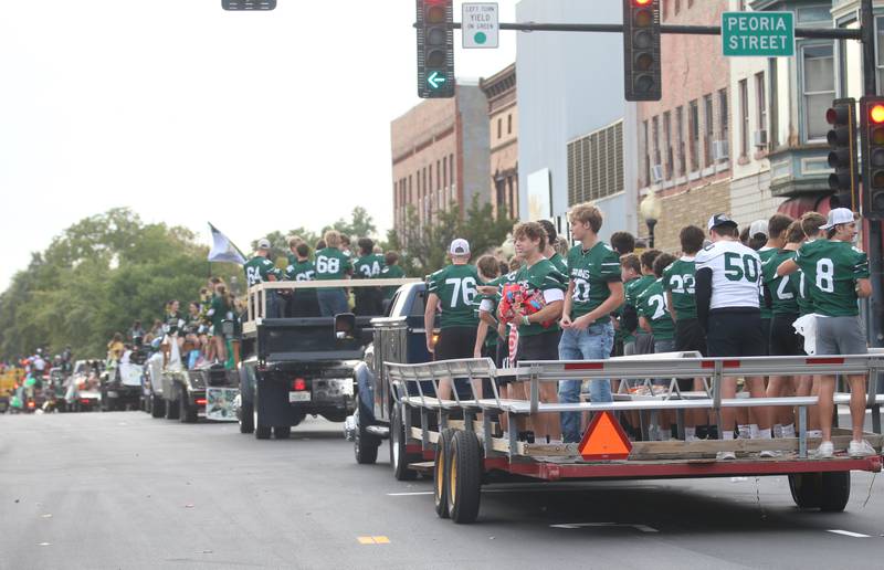 The St. Bede Homecoming parade rolls down Fourth Street on Friday, Sept. 27, 2024 downtown Peru.