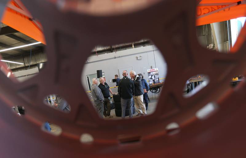 People mingle while touring the new Cassidy Tire open house on Saturday April 26, 2025 in Peru. The new location is located at 1414 38th Street in Peru. The event had giveaways, food truck and much more.