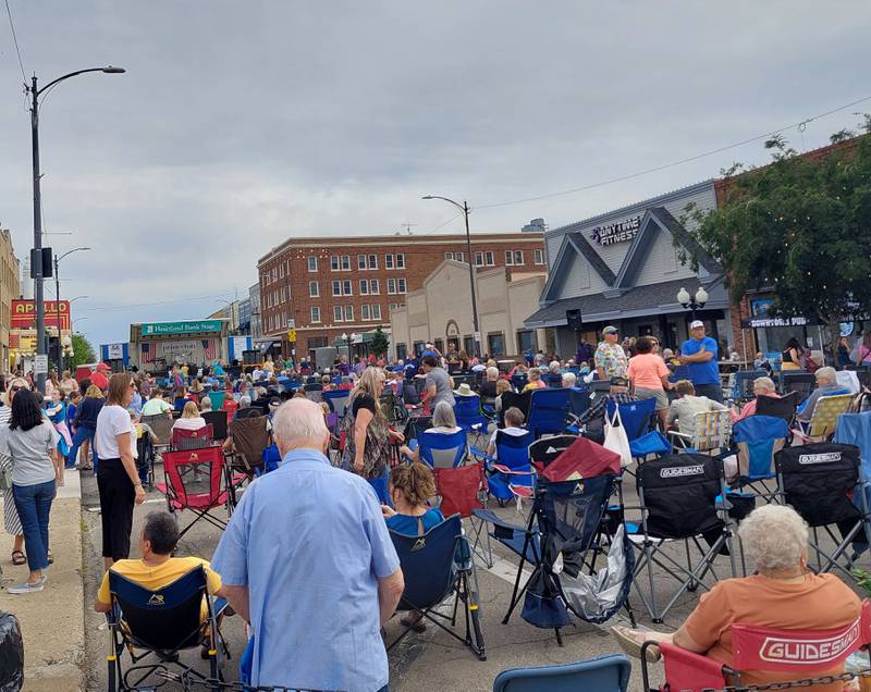 Crowds of spectators filled Main Street in their lawn chairs to see the opening Down on Main Street Concert of the season Friday, June 7, 2024, in Princeton.