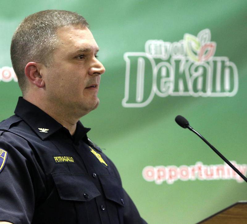 John Petragallo (shown here in this March 2018 Shaw Local file photo at a DeKalb City Council meeting) worked with the city’s police department for almost three decades and most recently as interim chief in 2020. He was appointed DeKalb's chief building inspector Feb. 18, 2025.