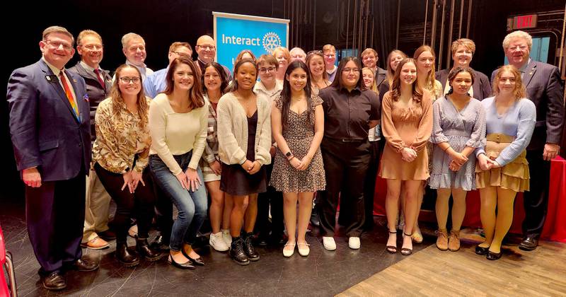 A chartering ceremony was held Wednesday, March 27, 2024, at La Salle-Peru High School for the new service club, Interact.