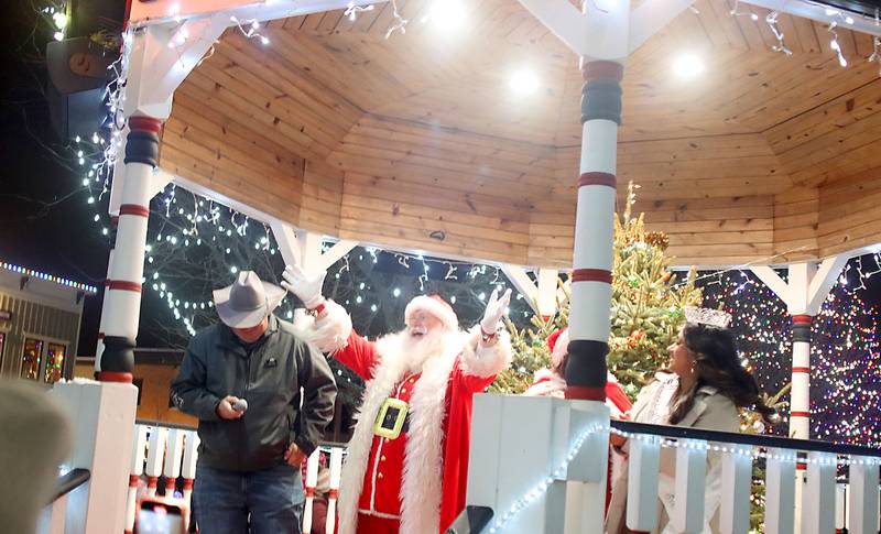 Santa greets the crowds at A Very Merry Huntley on Saturday, Dec. 6, 2025 in Huntley.