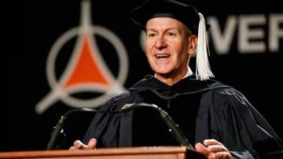Kambic speaks to GSU Class of 2025, receives honorary doctorate