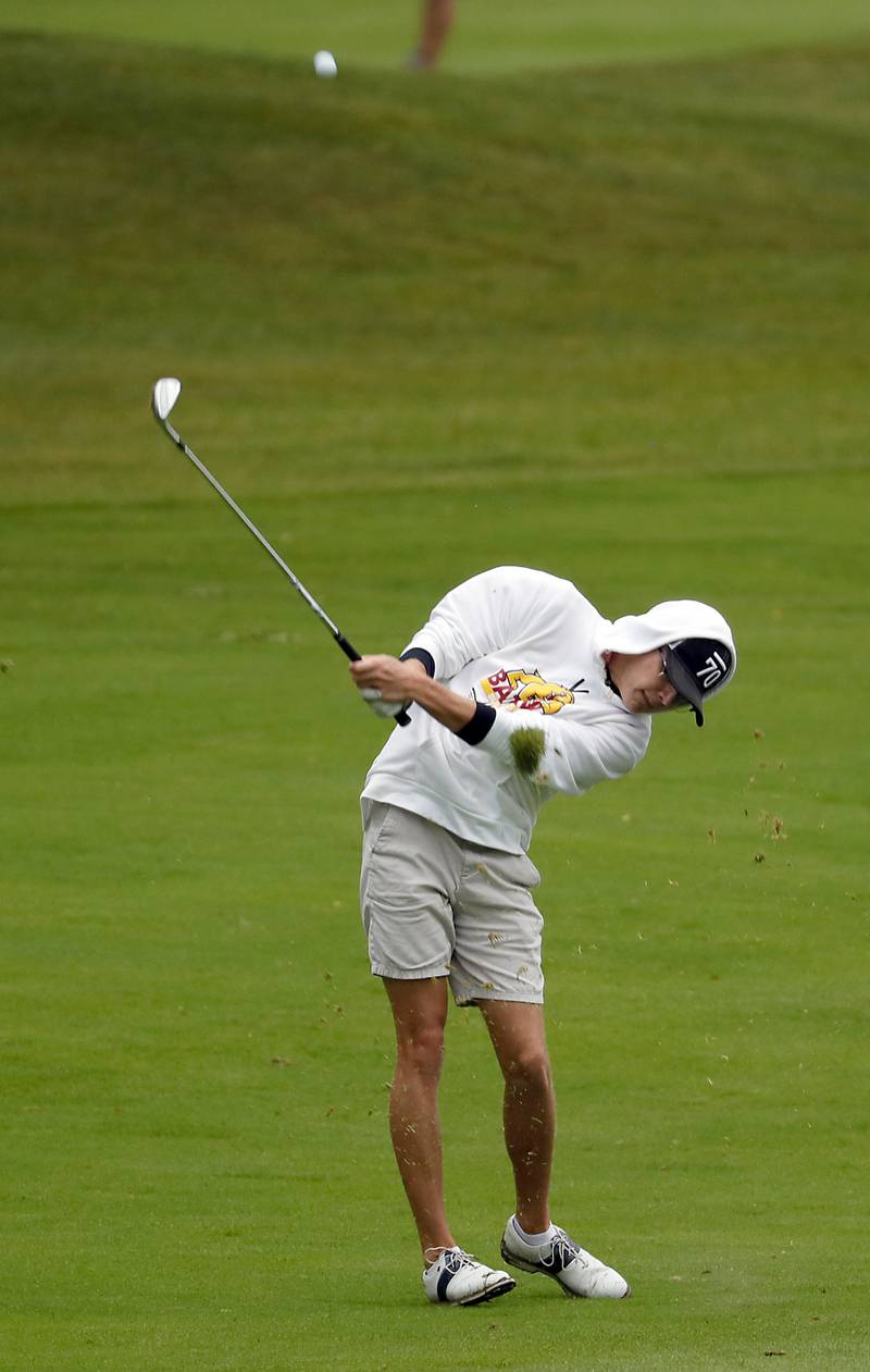 Ian Steelglove of Batavia, Tuesday September 19, 2023 at the Bartlett Hills Golf Club during the 2023 DuKane Conference Championship.