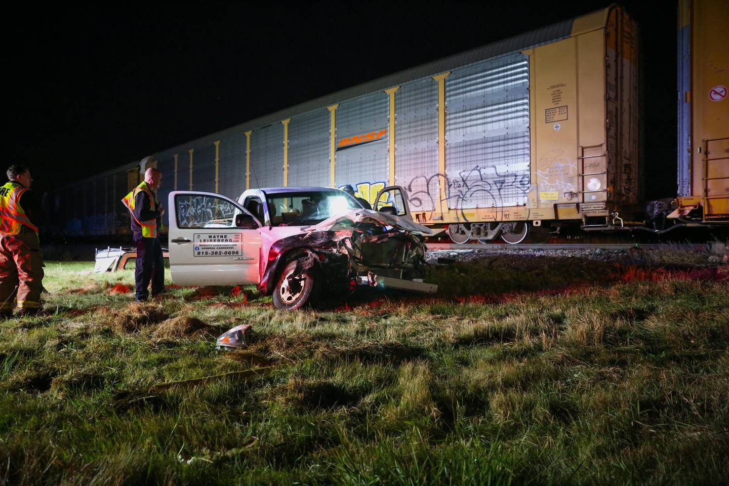 A juvenile pickup truck driver escaped injury when the vehicle was hit by a train near Union on Nov. 4, 2024.