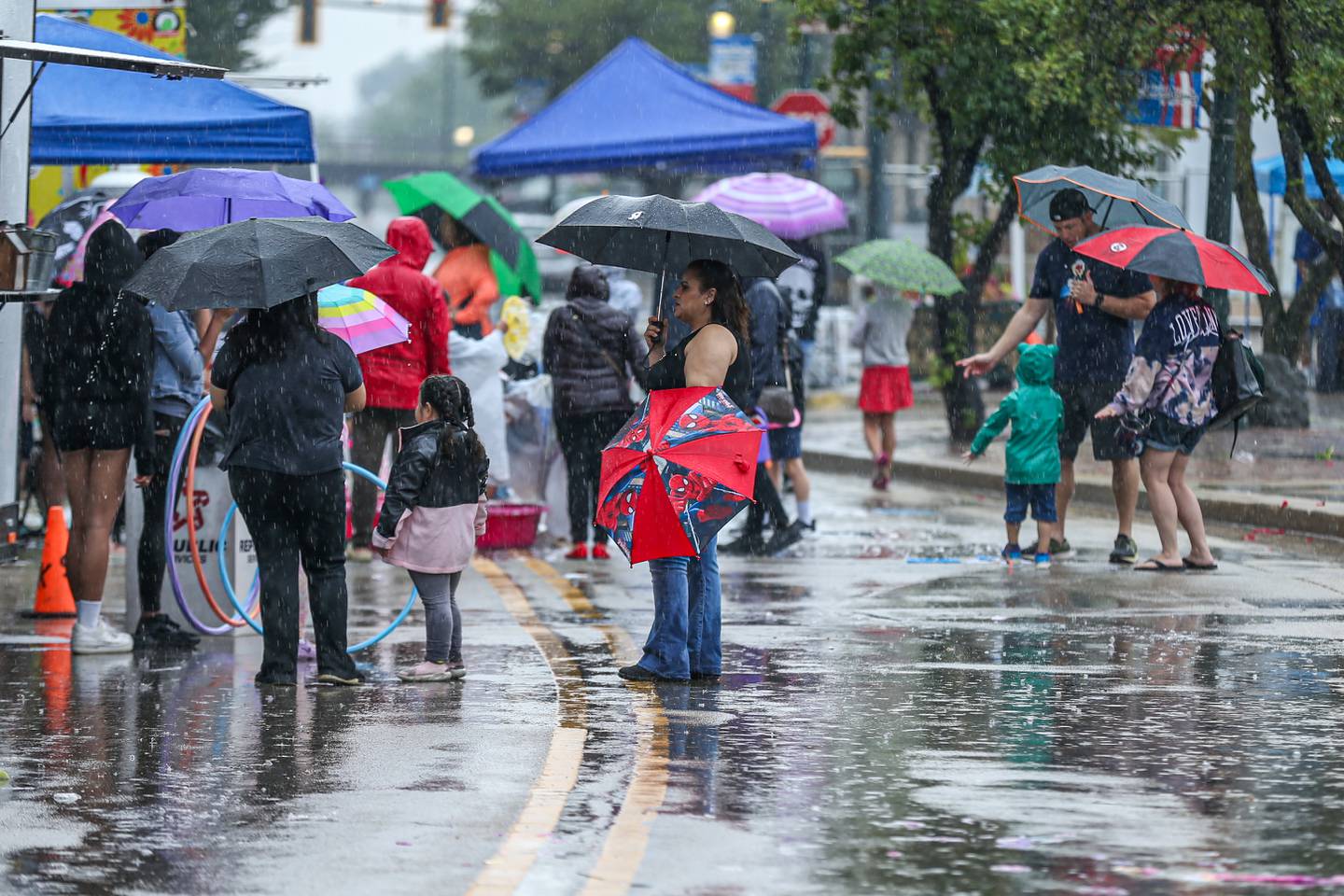 There was a sparse rain soaked crowd at the Joliet Kidz Fest.  August 5, 2023