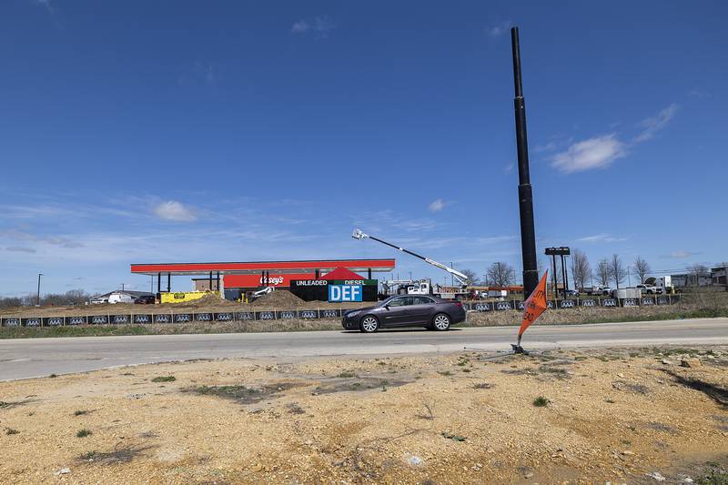 Signage for Casey’s at the Gateway project in Dixon is set to be constructed Tuesday, April 9, 2024.