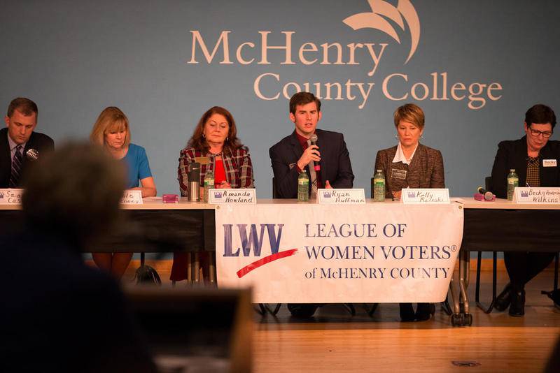 A file photo shows a forum hosted at McHenry County College by the League of Women Voters of McHenry County.