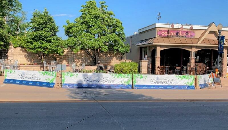 Downers Grove has amended its downtown outdoor dining regulations in terms of fees, licensing and more. The village initially expanded outdoor dining as an emergency measure to assist struggling restaurants at the start of the COVID-19 pandemic. (Courtesy of Downers Grove Downtown Management Corporation)