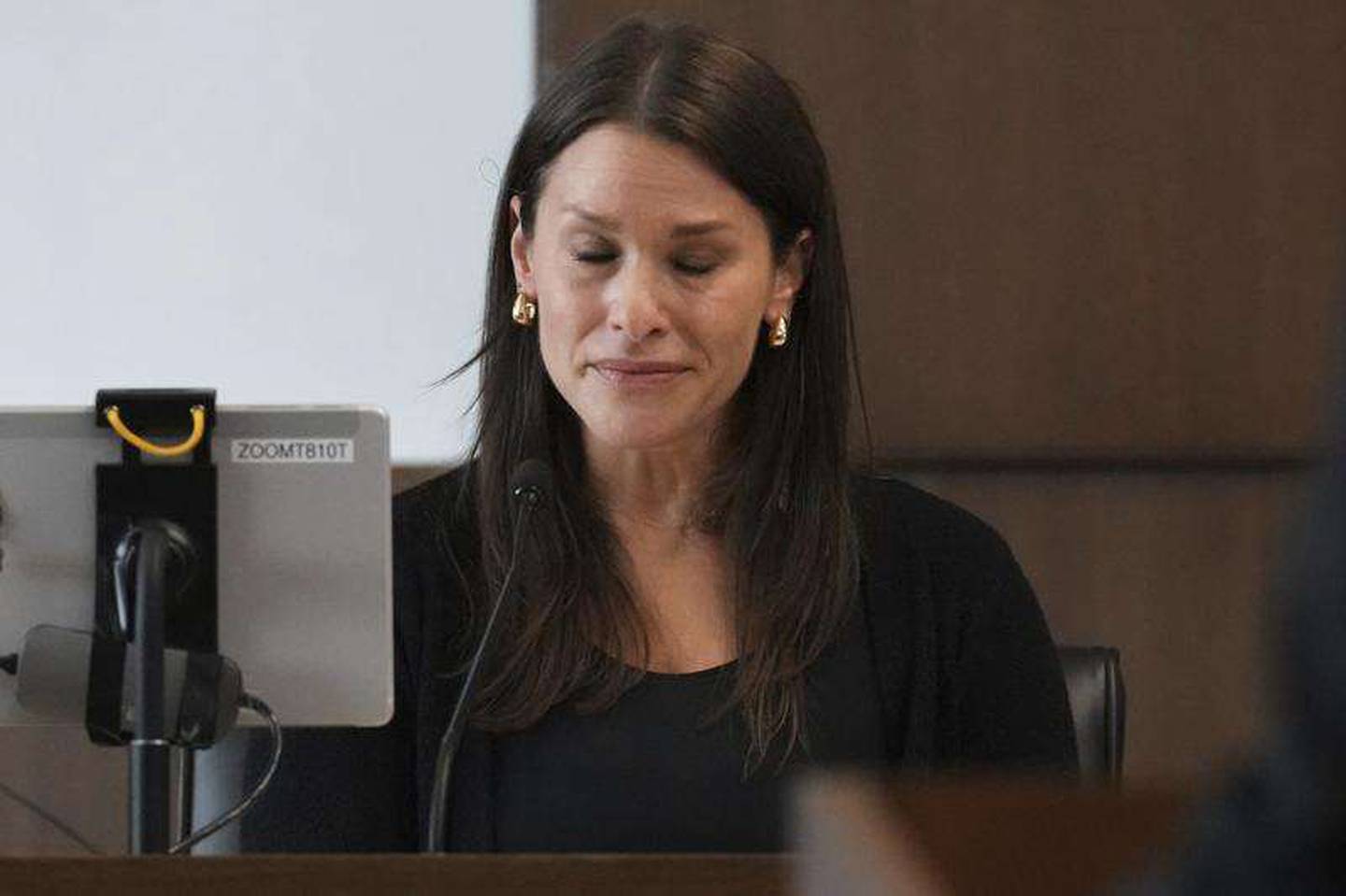 Dana Ruder Ring testifies Wednesday during the first day of the sentencing hearing of the man convicted of killing seven spectators and wounding dozens more in a mass shooting at Highland Park’s 2022 Independence Day parade. AP