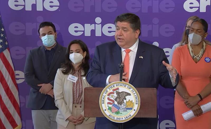 Gov. JB Pritzker discusses the return of Title X family planning funding in Illinois during a news conference in Chicago. (Credit: Illinois.gov)