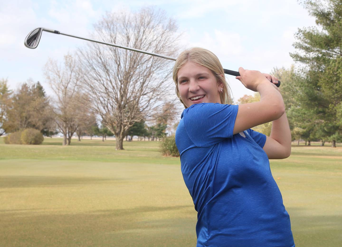 Princeton's Reese Reviglio poses for a photo on Wednesday, Oct. 30, 2024 at Wayton Hills Golf Course. Reviglio is the BCR 2024 female golfer of the year.