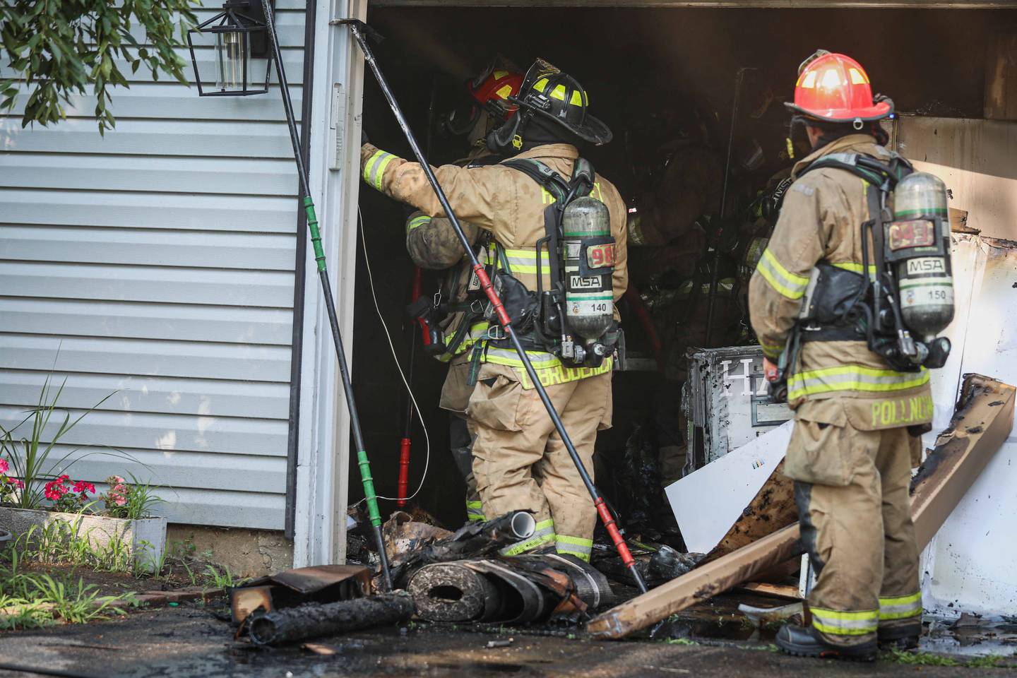 The Huntley Fire Protection District extinguished a garage fire of a home on July 9, 2025 near Huntley.
