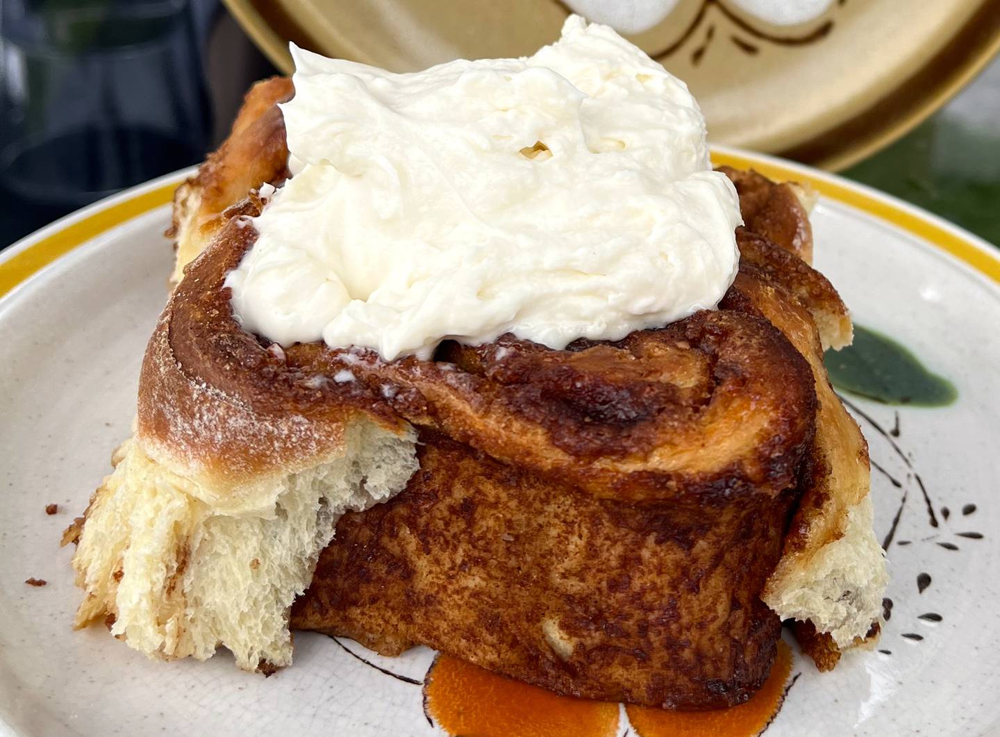 Launch Kitchen brings cinnamon rolls to the table as an appetizer.