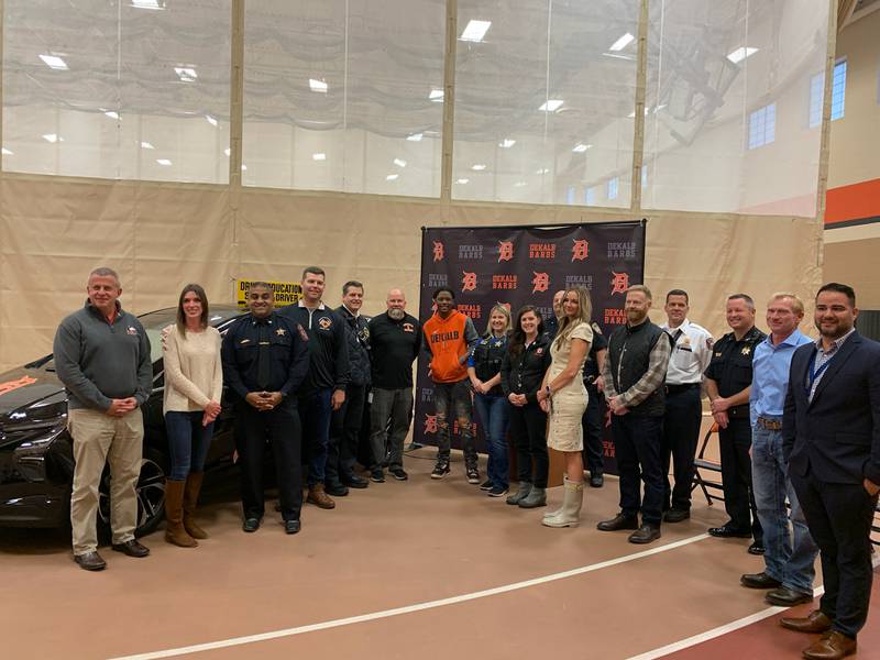 An electric vehicle and two charging stations are now a part of DeKalb High School’s driver’s education program, made possible by a $50,000 grant from ComEd. A new Chevy Bolt joined DeKalb High School’s fleet earlier this year following the grant facilitated through the DeKalb Education Foundation, which was provided by ComEd through its EVs (electric vehicles) for Education program, according to a news release. (Photo provided by Lauren Huffman of ComEd)