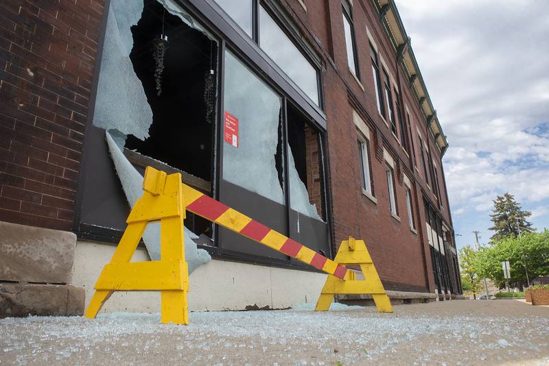 Vandals broke out nearly every window in the bar area attached to Touch of Thai 2 in downtown Rock Falls.