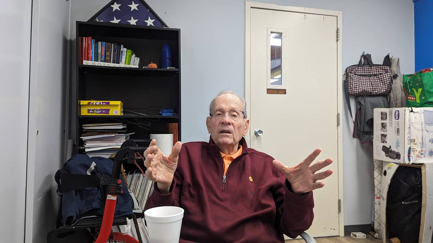 Longtime community volunteer Bill Lauer shares his history of and passion for service on Monday, March 13, 2024, at the Galowich Family YMCA in Joliet.