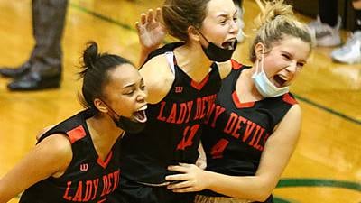 Photos: Hall vs St. Bede girls basketball