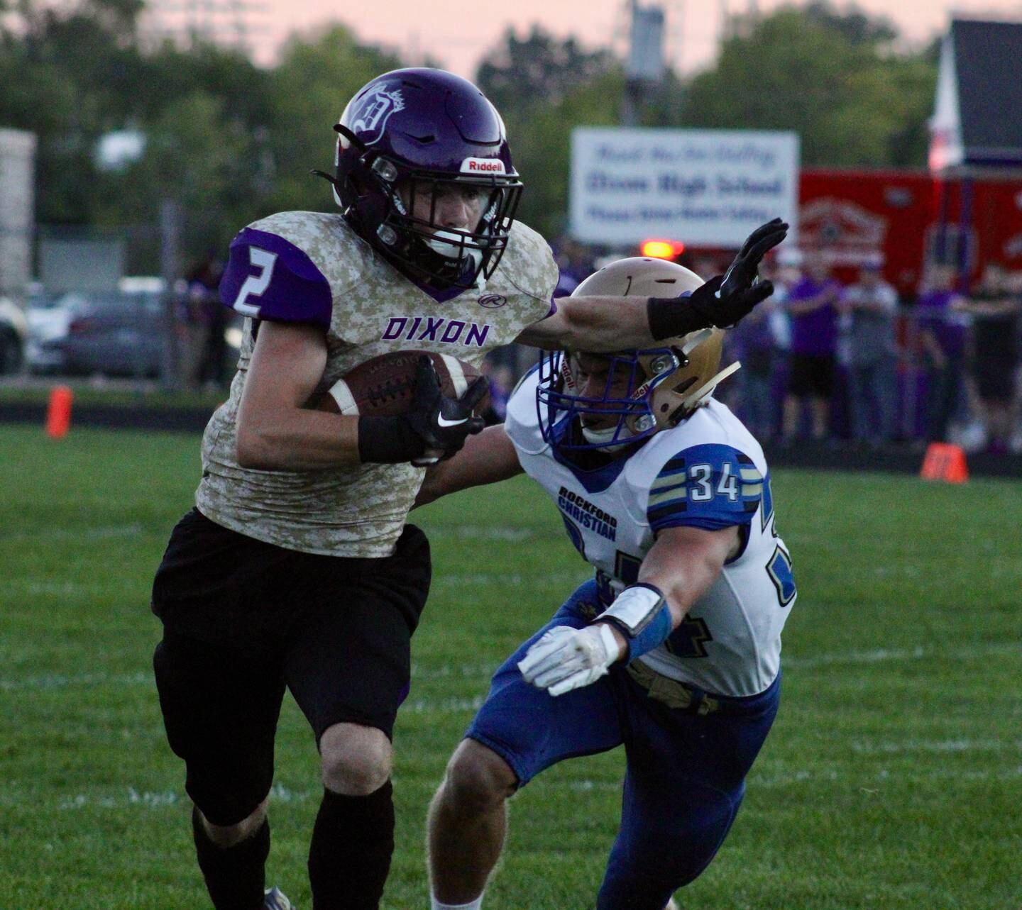 Dixon's Jath St. Pier (2) returns an interception.