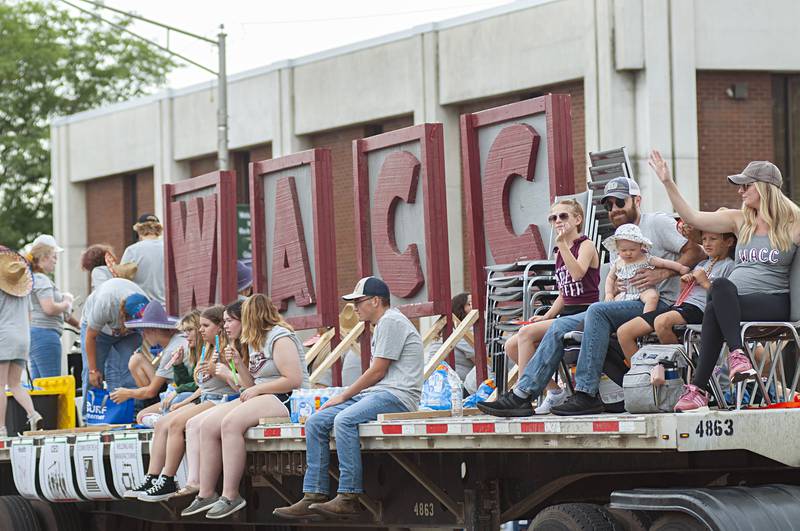 The Whiteside Area Career Center float makes its way through Sterling and Rock Falls as part of the 69th parade.
