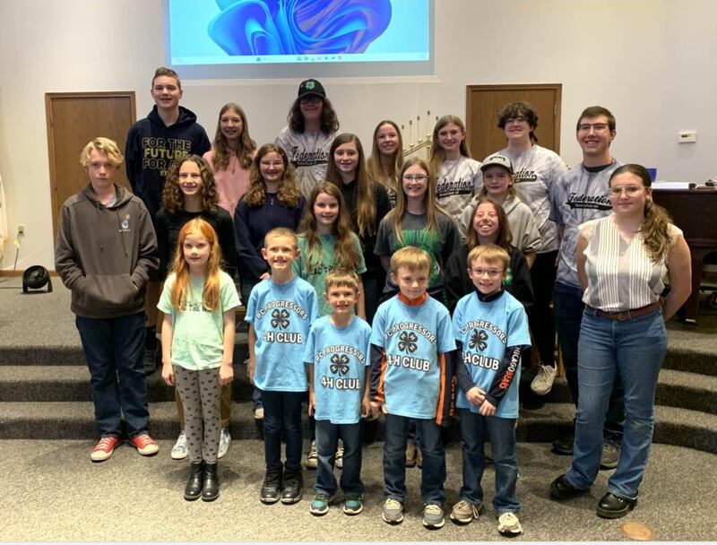 Marshall-Putnam 4-H members who participated in Marshall-Putnam 4-H Achievement Night at Henry Presbyterian Church.
