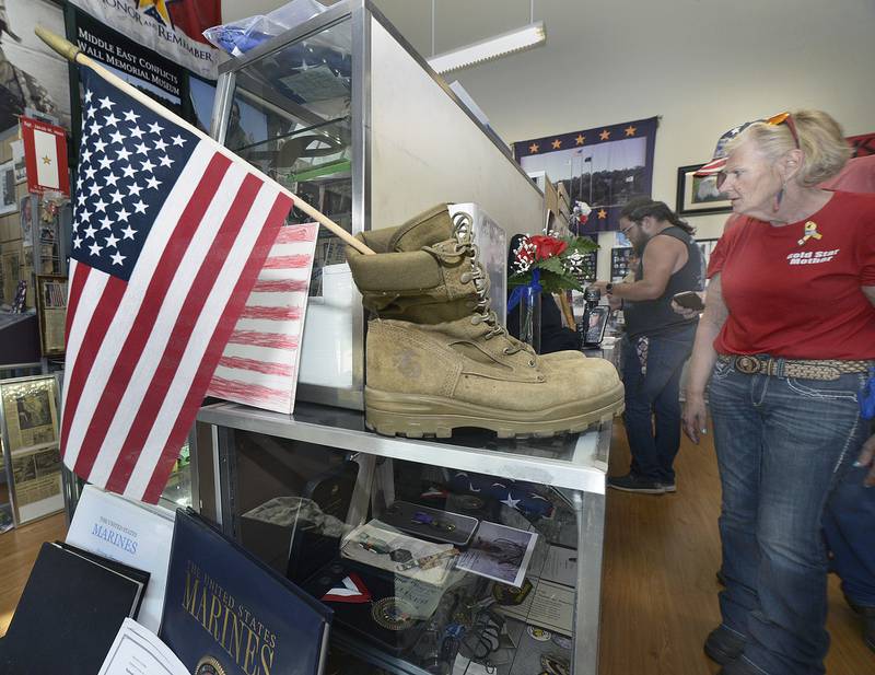 Gold Star Families were the only ones allowed Saturday to visit the Middle East Conflicts Wall Memorial Museum during the Annual Illinois Motorcycle Freedom Run.