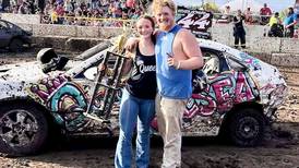 Fair queen Kelsea Mongan turns tiara in for demo derby