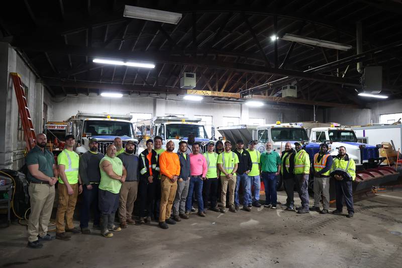 Kankakee Department of Public Works employees pose for a photo at the Kankakee site.