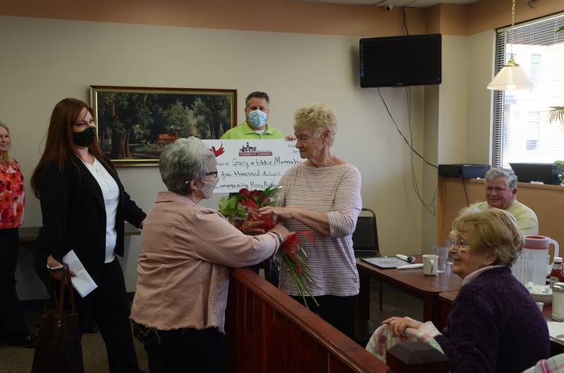 Gary and Eddie Monnahan recieved the Oregon Chamber of Commerce's Community Hero award last week. They were instrumental in keeping the Lifeline Food Pantry going during the pandemic.
