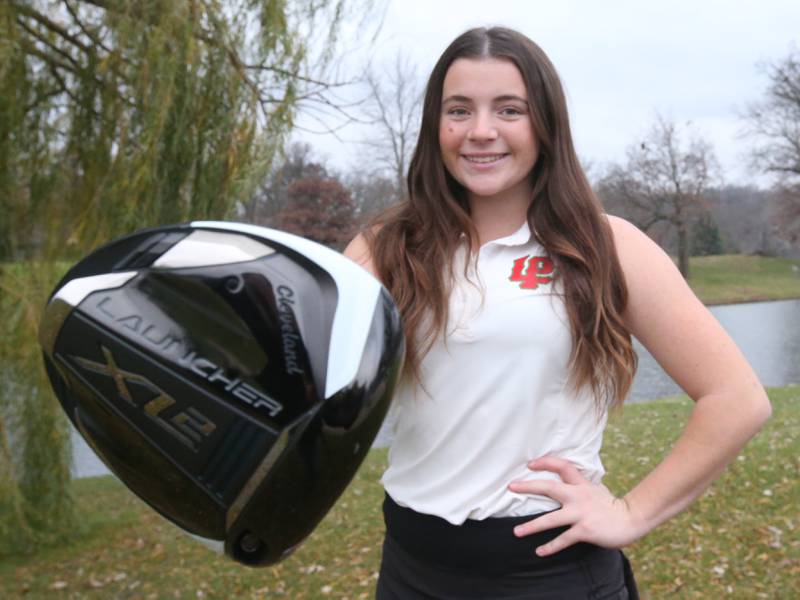 L-P's Allie Thome poses for a photo on Thursday, Nov. 14, 2024 at Senicas Oak Ridge Golf Course in La Salle. Thome is the 2024 NewsTribune girls golfer of the year.