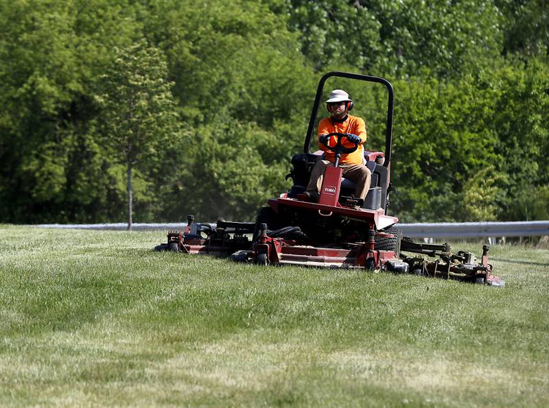 A field at Prairie Ridge High School is mowed on Tuesday, June 1, 2023.
