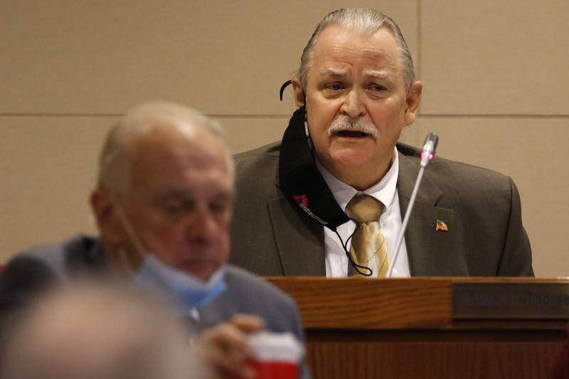 McHenry County Board member Jeffrey Thorsen is seen during a Committee of the Whole meeting of the McHenry County Board Friday, Nov. 12, 2021, at the McHenry County Administrative Building in Woodstock.