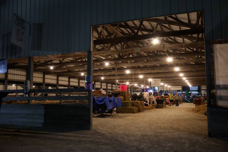Activity winds down in the dairy barn as the Will County Fair comes to a close on Thursday, Aug. 21, 2025.
