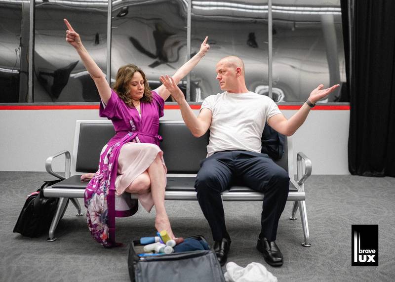 Lori Rohr (from left) and Jamie Ewing star in the Elsinore production of "Shooting Star."
