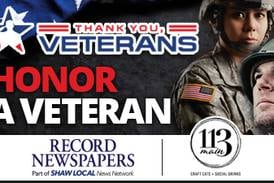 Honor a veteran for “Thank You, Veterans”